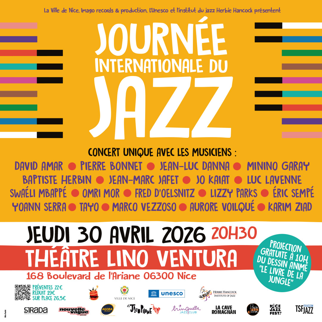 30/04/26 Journée internationale du Jazz Théâtre Lino Ventura à Nice