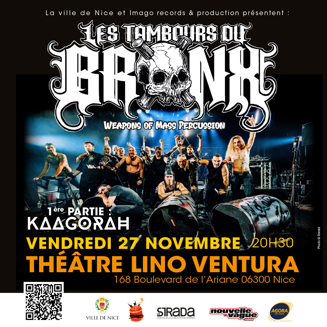 27/11/26 – Les Tambours du Bronx + Kaagorah à Nice