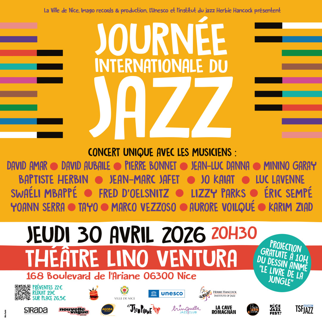 30/04/26 Journée internationale du Jazz Théâtre Lino Ventura à Nice